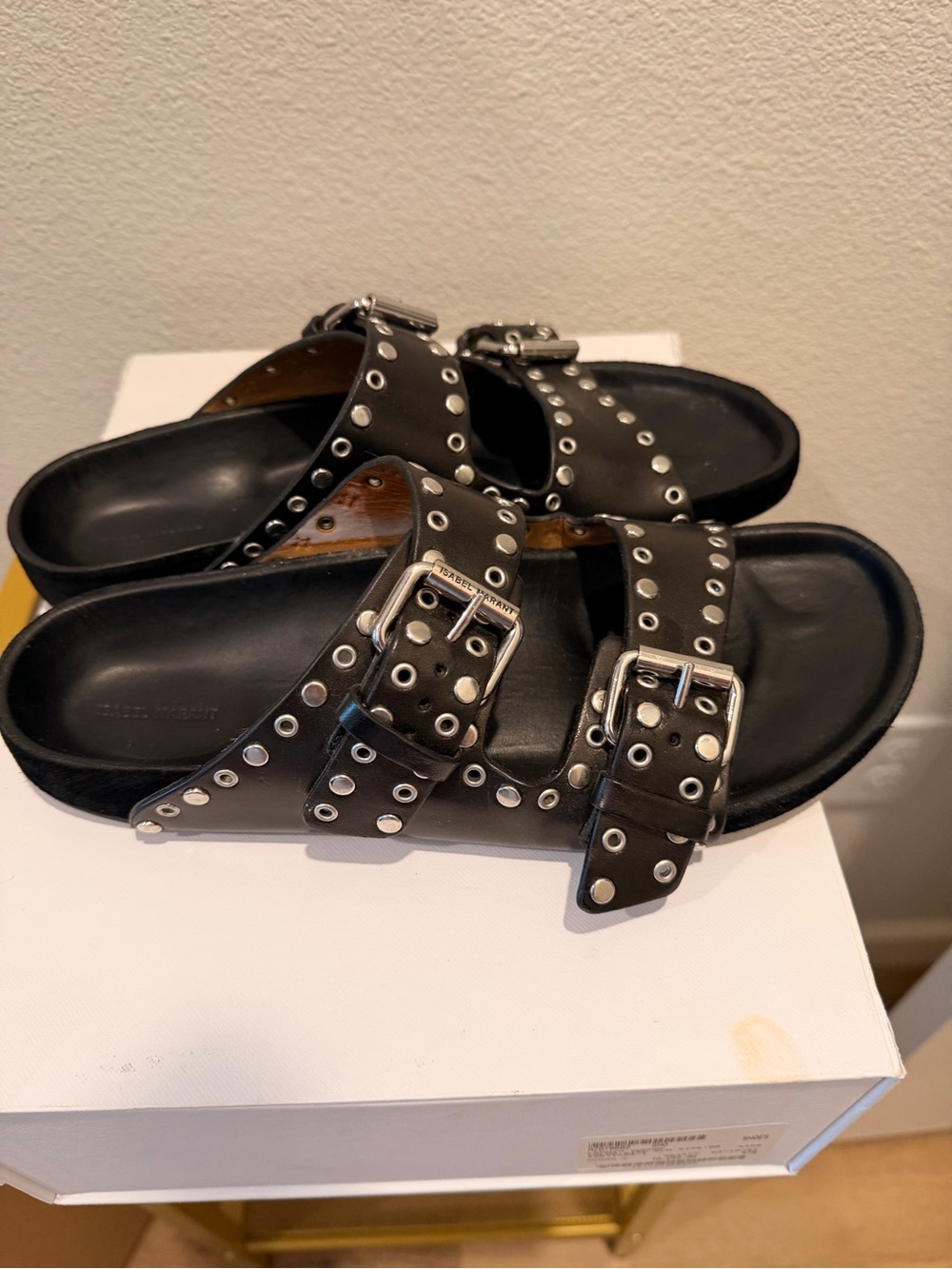 Isabel Marant Lennyo Black Studded Sandals, 39 - Picture 8 of 12